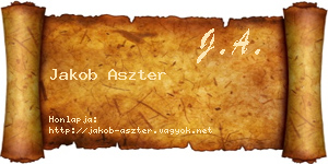 Jakob Aszter névjegykártya